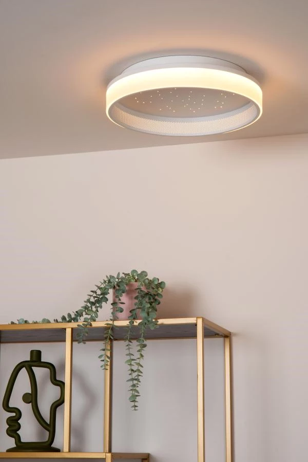 Lucide ESTREJA - Flush ceiling light - Ø 40 cm - LED Dim. - 2500K/3000K - White - ambiance 1
